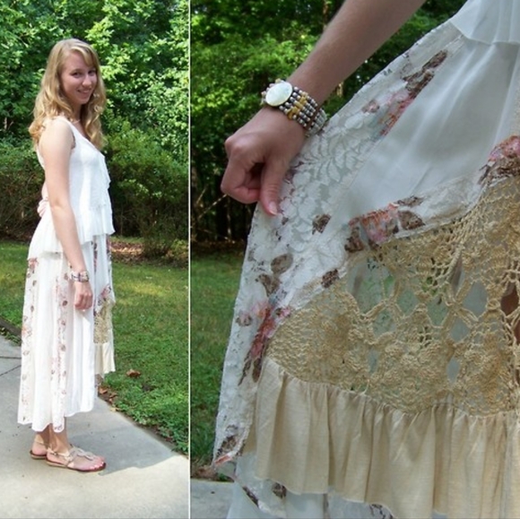 Free People Floral Godet Skirt - Picture 5 of 8